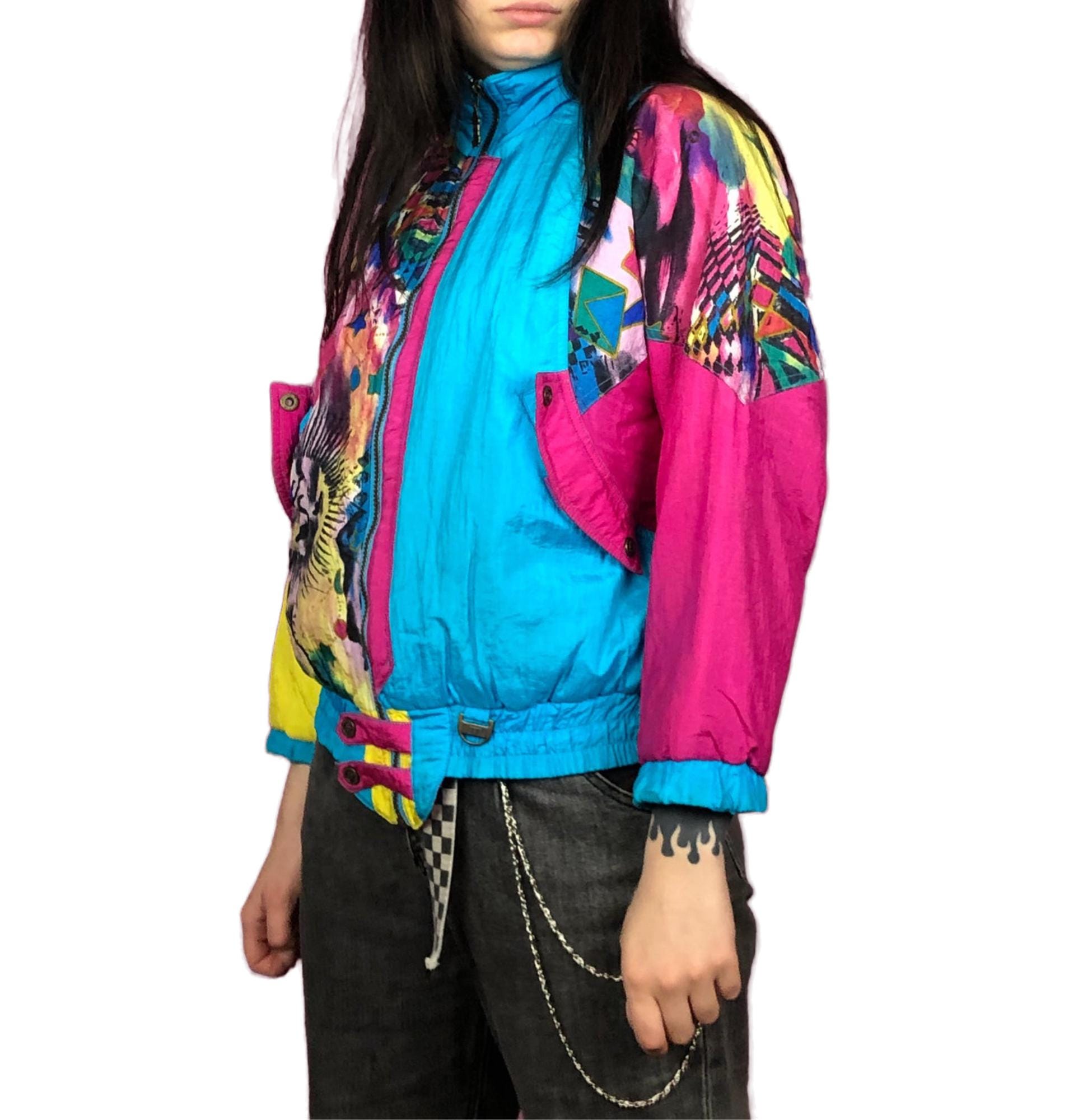 90s Vintage Rodeo Skijacke für Kinder 10-12Y Nylon