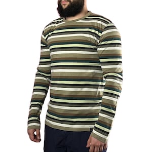 Carhartt Vintage Men&#39;s Striped Long Sleeve - L Multicolor Cotton