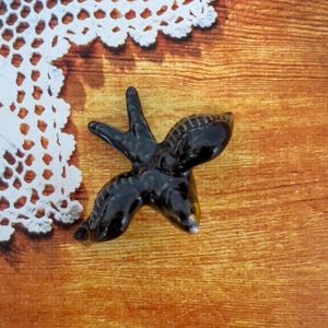 Mini Keramik Farbe Schwarz Farbe portugiesische Magnet Schwalbe Dekor Schwalbe (7,5 x 5 cm)