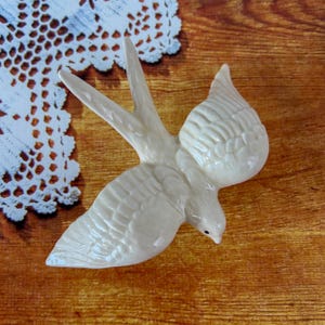 Keramik weiße Farbe portugiesische Schwalbe Wanddekor Schwalbe (13 x 9 cm)