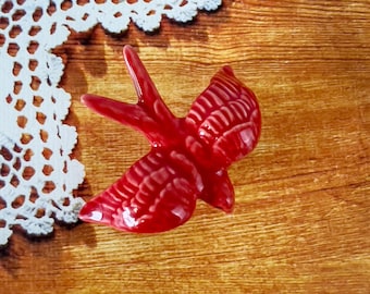 Portugese keramische zwaluw in rood maat S (7,5 x 5 cm)
