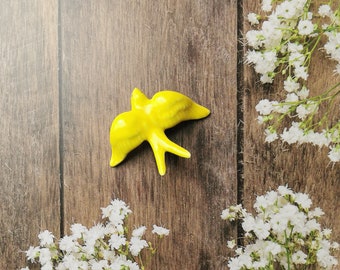 Yellow portuguese ceramic swallow size S (7.5 x 5cm)