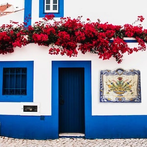 Handgemalte Fliesenschild mit Blumenmuster, portugiesische handgemalte Fliesenwandbild, portugiesische Fliesen, Keramikfliesen