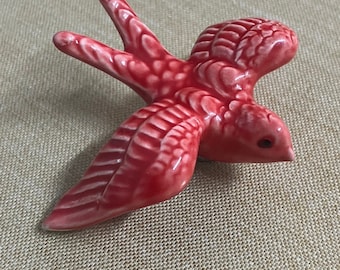 Mini Ceramic Red color with magnet portuguese swallow  decor swallow (7.5 x 5cm)