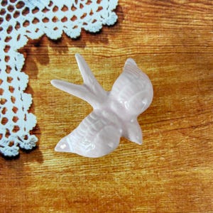 Mini ceramic light pink color portuguese swallow wall decor swallow (7.5 x 5 cm )