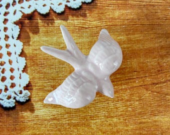Mini Ceramic Portuguese Swallow Wall Decor - Light Pink (7.5 x 5 cm)