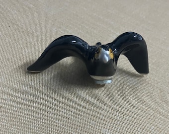 Mini Ceramic Black color portuguese magnet swallow decor swallow (7.5 x 5cm)