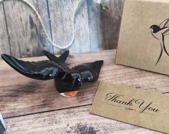 Portuguese Ceramic Swallow | Handmade Wall Decor | Symbol of Love, Luck & Family (7 cm*9 cm)