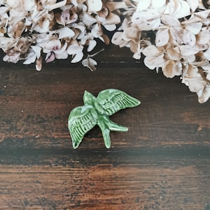 Mini Keramik grüne Farbe portugiesische Schwalbe Wanddekor Schwalbe (7,5 x 5 cm)