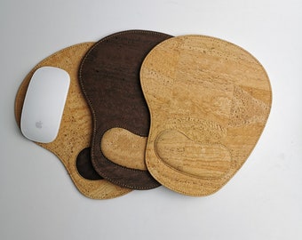 cork made ergonomic mouse pad wrist support
