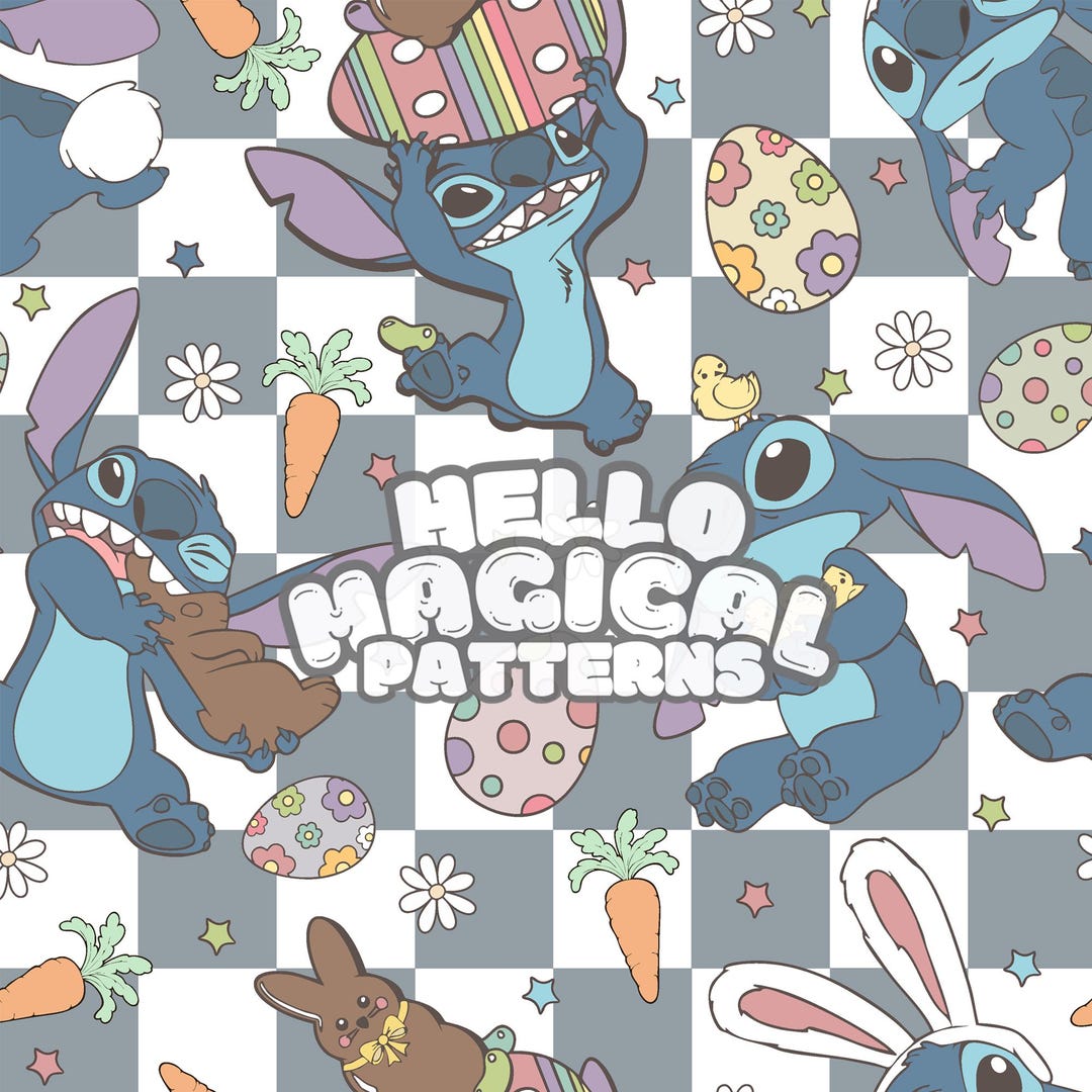 Blue Monster Easter Seamless Pattern: Printable File (RGB & CMYK) - Etsy