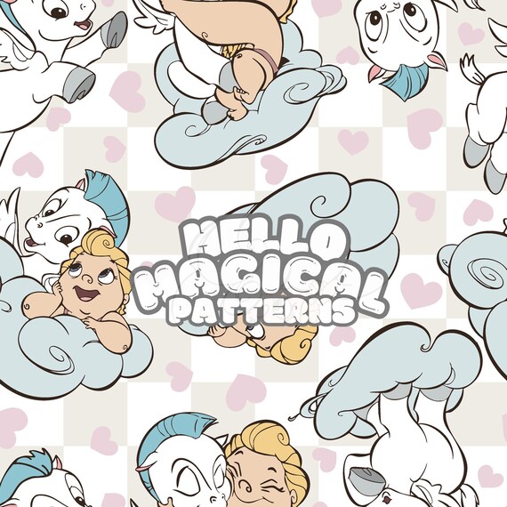 Magical Hercules Seamless Pattern: Printable RGB CMYK Files