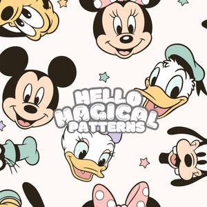 Magische zachte kleuren vrienden naadloos patroon, cartoon muis vrienden naadloos patroon, herhalend bestand voor alle afdrukbare oppervlakken