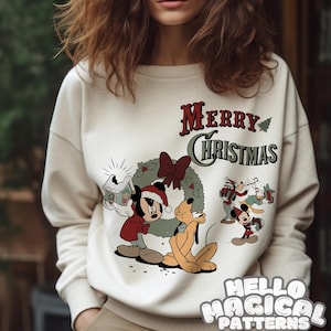Weihnachtsmaus und Hund Sublimationsdesign, magische Weihnachten Png Sublimation, Png Jpg Pdf-Dateien