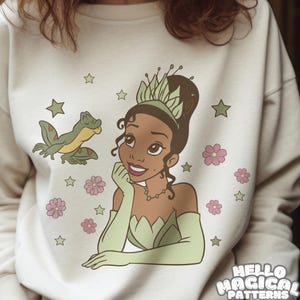 Princess and the Frog Sublimation File, Cartoon Princess Sublimation Design for all Printable Surfaces, T shirt Sublimation