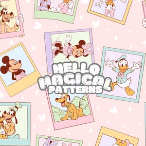 Naadloos patroon muis en vrienden herinneringen, cartoon zachte kleuren vrienden naadloos patroon voor alle afdrukbare oppervlakken