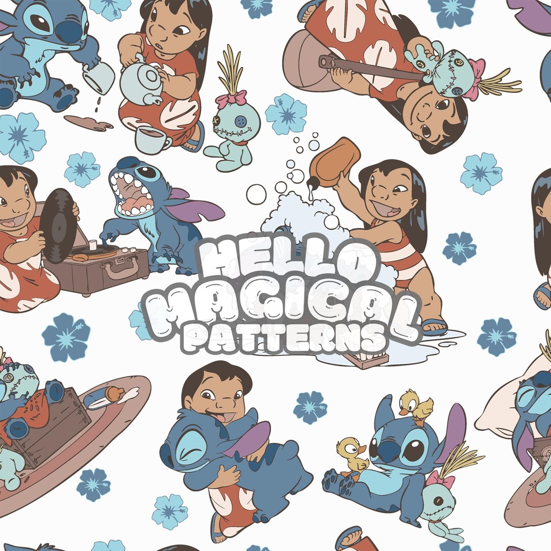 Blue Monster & Friends Seamless Pattern: Printable Fabric Design ...