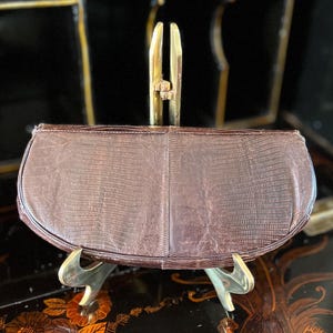 Raro bolso de mano vintage FULCO de piel de serpiente, década de 1930/40, Providence, Rhode Island.