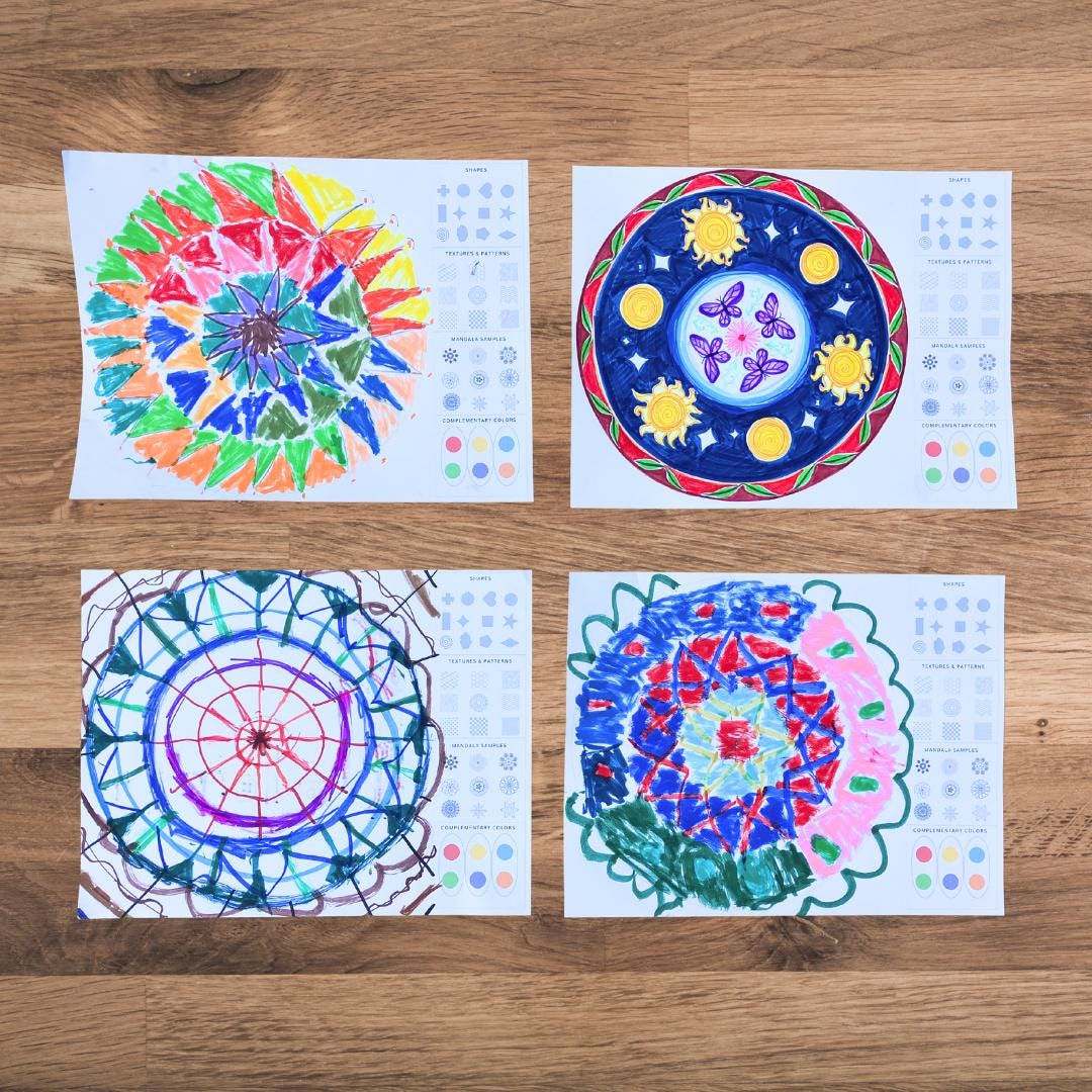 Draw Your Own Mandala Printable Guide PDF Download - Etsy