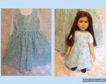 SNOWMEN AND PRESENTS dress fits 23/" My Twinn doll /& matching bow barrette