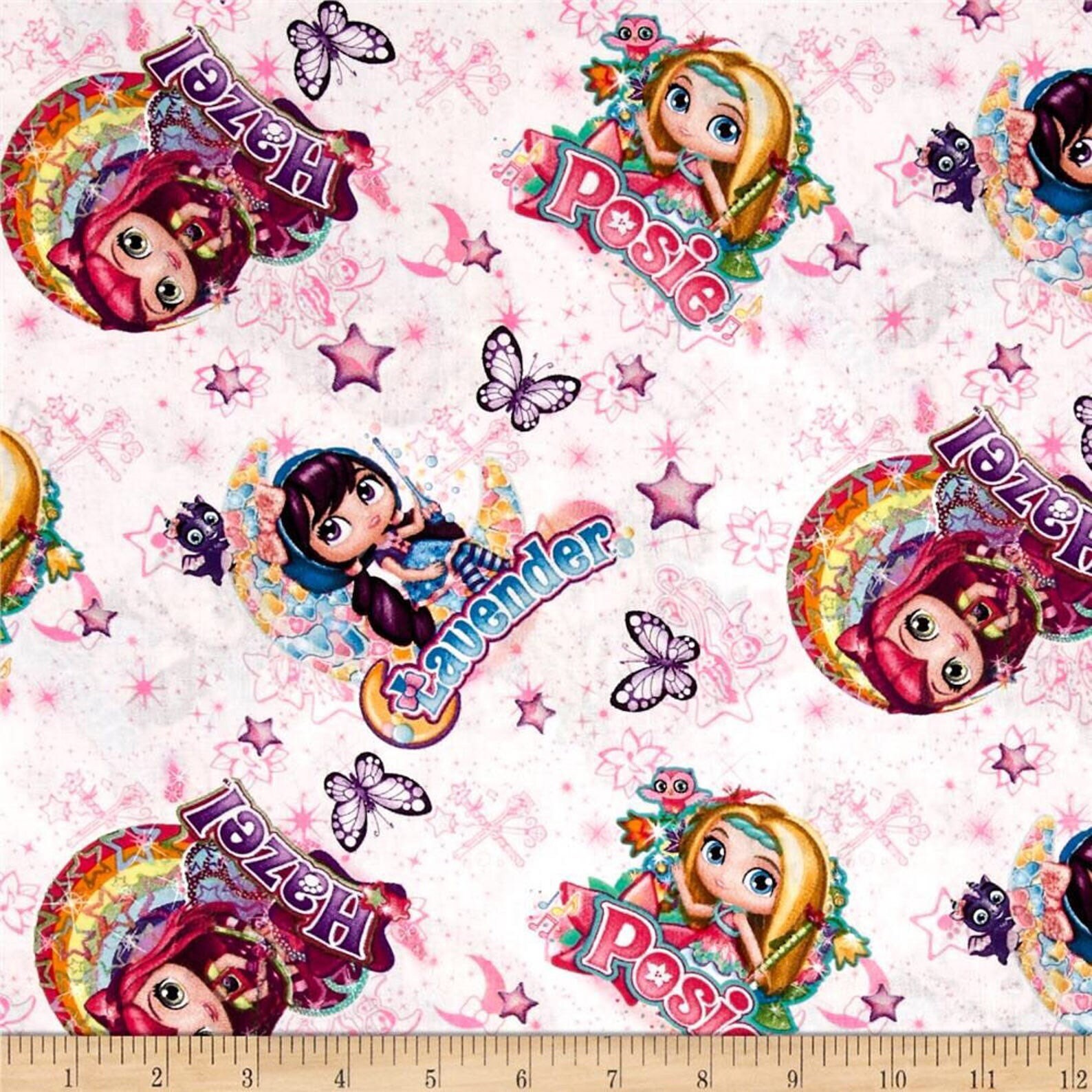 Little Charmers Nick Jr. one continuous cut of fabric 100% | Etsy