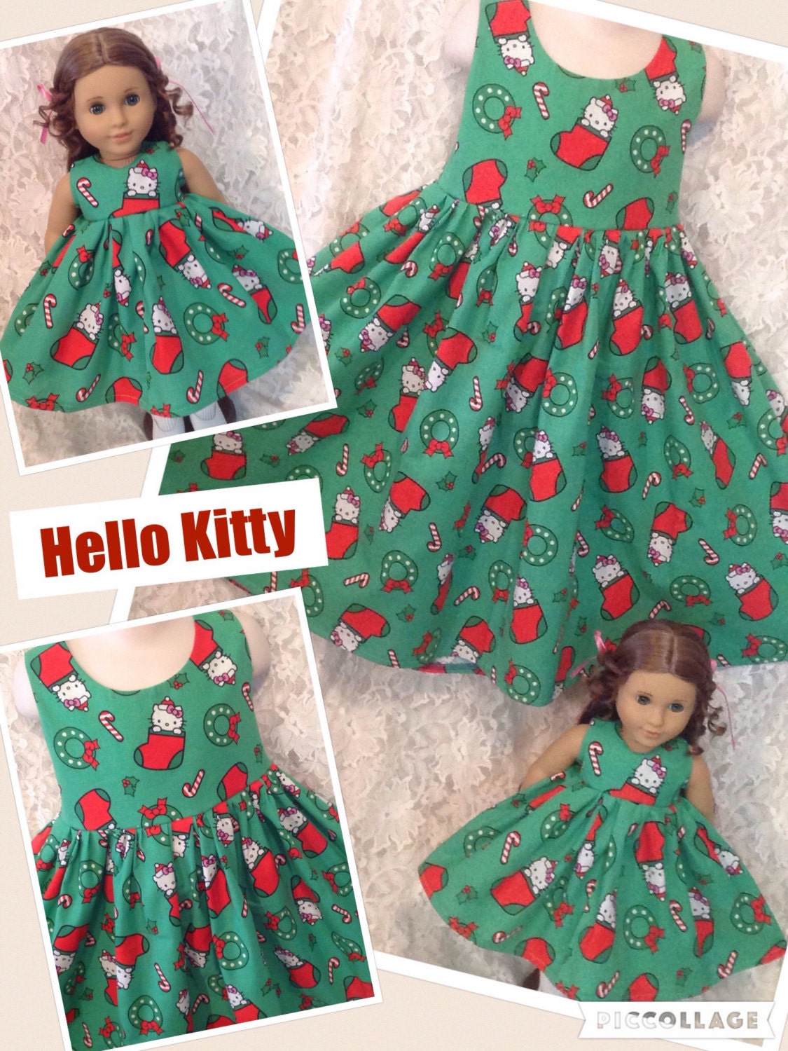 Hello Kitty Christmas Matching jumper dress CUSTOM SIZE 2 3 Etsy