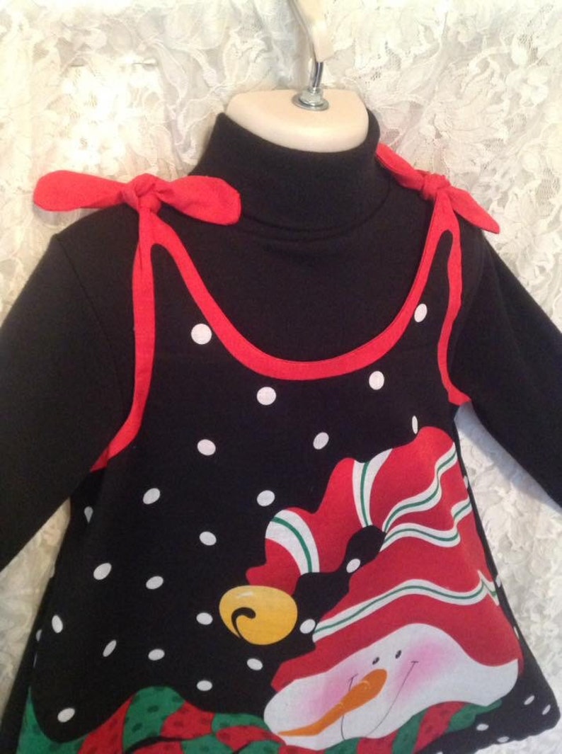 classic jumper style girl SIZES 4 5 6 American Girl 18 Bitty Baby 15 My Twinn 18 your choice Snowman A-line dress tunic