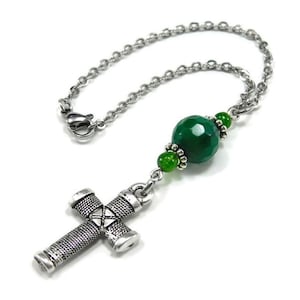Cross Car Protection Gift, Cross Car Mirror Hanging,New Driver Cross Gift, Cross Car Mirror Charm, Religious Cross Car Mirror Hanger Gift