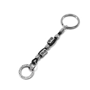 Greek Key Keychain, Greek Meander Keychain Gift, Greek Key Keyring, Greek Keyring Gift, Greek Man Keychain Gift, Porte Clés, Greek Meander