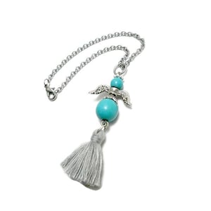 Angel Mirror Charm, Rear view Mirror, Angel Bag Charm, Car Mirror Hanger, Guardian Angel Car Charm, Car Decor, Angel Gift, Car Accessory