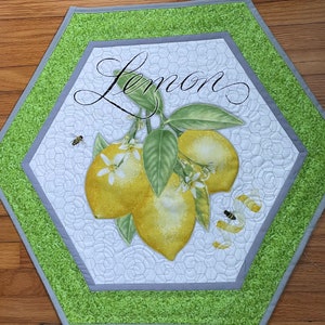 Lemon Yellow and Green Table Runner