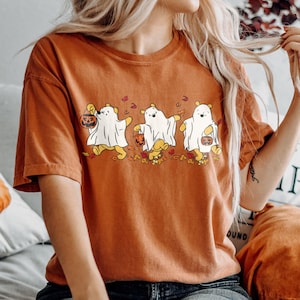Retro Pooh Ghost Halloween Shirt: Spooky Season Fall Tee