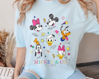 Süßes Disney Mickey & Co 1928 Comfort Colors Shirt, Disneyland Shirt, Mickey und Friends Shirt, Disney Girls Trip Shirt