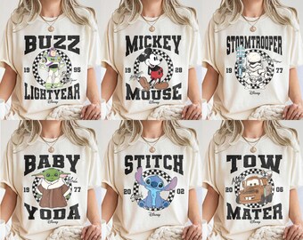Retro Disney Mickey And Friends Shirt, Toy Story Shirt, Pooh And Friends Shirt, Disney Family Trip Shirt, Retro Disney All Characters Shirts