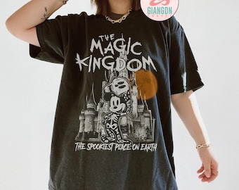 Vintage The Magic Kingdom Halloween Shirt, Mickey Halloween Shirt, Disneyworld Halloween Tshirt, Disney Trip Shirt, Halloween Castle Shirt