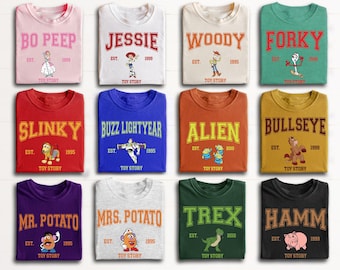 Toy Story Varsity Shirts, Toy Story Gift, Birthday Gift for Disney Fan, Disneyland Trip Family Shirt, Disney Toy Story Shirt, Woody Bo Peep