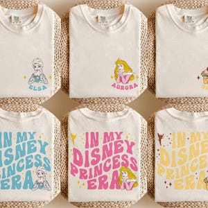 Retro Disney Princess Shirt, In My Disney Princess Era Shirt, Disneyworld Girls Trip Tee, Disneyland Vacation Shirt, Princess Matching Tee
