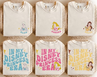 Retro Disney Princess Shirt, In My Disney Princess Era Shirt, Disneyworld Girls Trip Tee, Disneyland Vacation Shirt, Princess Matching Tee