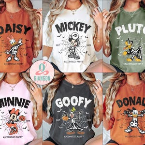 Vintage Disney Mickey And Friends Halloween Shirt, Disney Halloween Group Shirts, Disney Family Shirts, WDW Disneyland Halloween Trip Shirt