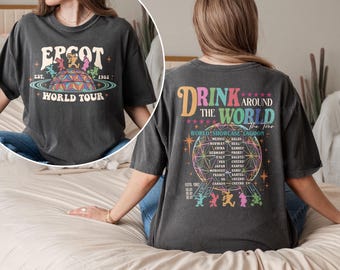 Retro-Getränk auf der ganzen Welt Shirt, Disney Epcot 1982 Shirt, Epcot World Tour Shirt, Epcot Getränk auf der ganzen Welt Shirt, Disney World Shirt