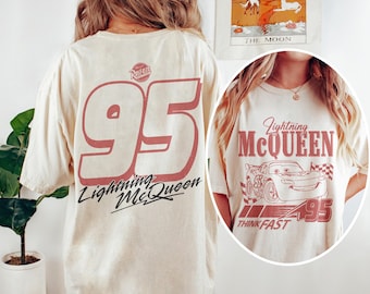 Vintage Lightning Mcqueen 2 Side Shirt, Radiator Springs Tee, Rusteze cars Shirt, Cars Characters Tee, WDW Family Vacation Shirts