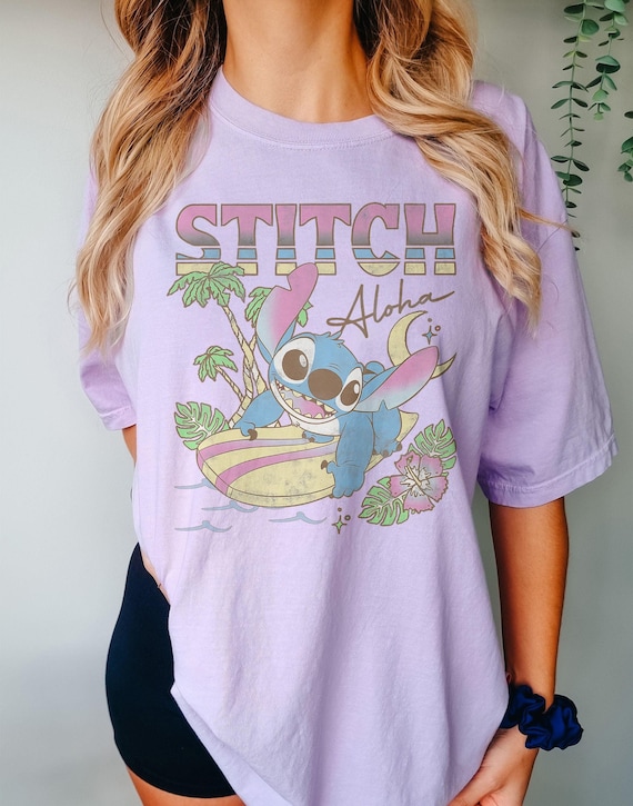 Disney Stitch Aloha Tropic Surf Stitch Comfort colors Shirt, Disney Shirt, Lilo & Stitch Aloha Shirt, Disney Gift Shirt, Stitch Aloha Disney