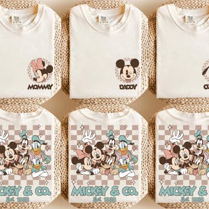 Custom Mickey & Co Shirt, Retro Mickey and Friends Shirt, Retro Disney Trip Shirt, Checkered Mickey Shirt, Disney Family Vacation Shirt