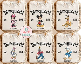 Retro Disneyworld Full Characters Shirt, Mickey and Friends Shirt, Disneyworld Trip 2026 Shirt, Disney Group Shirts, Disney Family Shirts