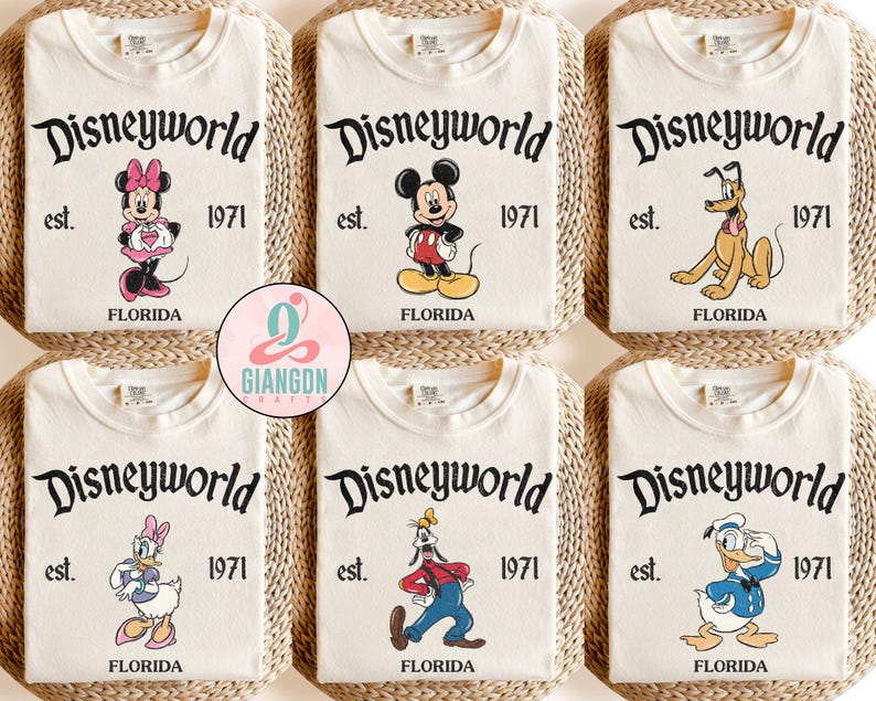 Retro Disneyworld Full Characters Shirt, Mickey and Friends Shirt, Disneyworld Trip 2026 Shirt, Disney Group Shirts, Disney Family Shirts image 1