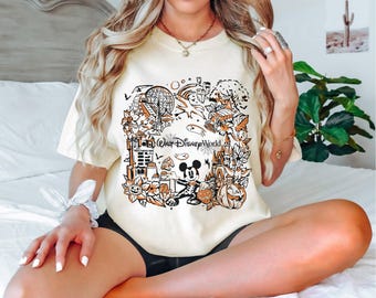 Retro Disneyworld Halloween Tee: Mickey & Minnie Skeleton Shirt