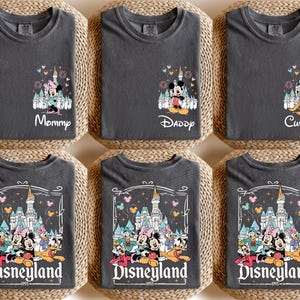 Benutzerdefinierte Disneyland Micky und Freunde Shirts, benutzerdefinierter Name Disney Familie 2026 Shirts, Retro Disneyland Trip Tee, Disney Familienurlaub Shirts