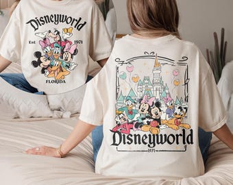 Vintage Disneyworld Est 1971 Micky und Freunde Shirt, Disney Familie 2025 Shirts, Retro Disneyworld Reise T-Shirt, Disney Familien Urlaub Shirt