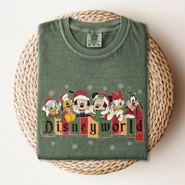 Retro Disneyworld Weihnachtshemd, Micky und Freunde Weihnachtshemd, Disney-Weihnachtsfamilienhemden, Disney-Urlaubshemd, Weihnachtsgeschenke