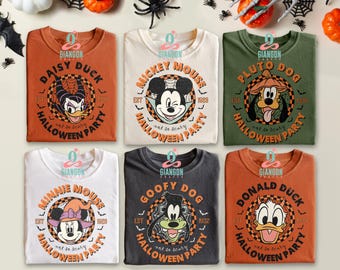 Retro Mickey And Friends Halloween Shirt, Halloween Party Shirt, Disney Not So Scary Shirt, Disney Group Shirts, Halloween Family Shirts